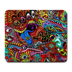 Art Color Dark Detail Monsters Psychedelic Large Mousepads by BangZart