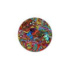 Art Color Dark Detail Monsters Psychedelic Golf Ball Marker (4 Pack) by BangZart