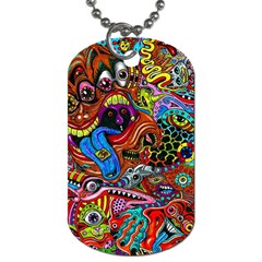 Art Color Dark Detail Monsters Psychedelic Dog Tag (two Sides) by BangZart