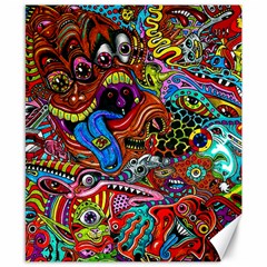 Art Color Dark Detail Monsters Psychedelic Canvas 8  X 10  by BangZart