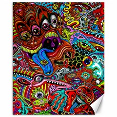 Art Color Dark Detail Monsters Psychedelic Canvas 11  X 14   by BangZart