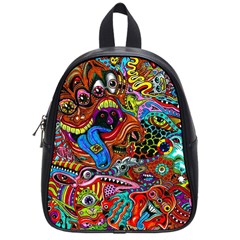 Art Color Dark Detail Monsters Psychedelic School Bags (small)  by BangZart