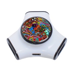 Art Color Dark Detail Monsters Psychedelic 3-port Usb Hub by BangZart