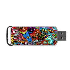 Art Color Dark Detail Monsters Psychedelic Portable Usb Flash (two Sides) by BangZart