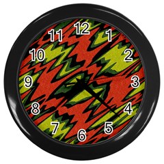 Distorted shapes                           Wall Clock (Black)