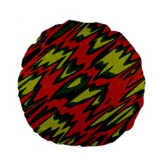 Distorted Shapes                     Standard 15  Premium Flano Round Cushion by LalyLauraFLM