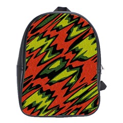 Distorted shapes                           School Bag (Large)