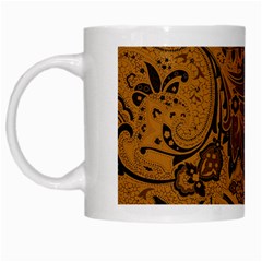 Art Traditional Batik Flower Pattern White Mugs by BangZart