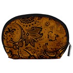 Art Traditional Batik Flower Pattern Accessory Pouches (Large)  Back