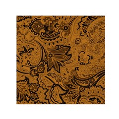 Art Traditional Batik Flower Pattern Small Satin Scarf (square)