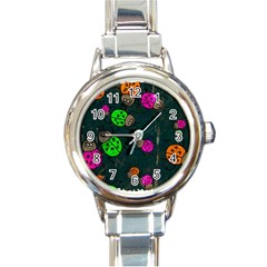 Abstract Bug Insect Pattern Round Italian Charm Watch by BangZart