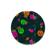 Abstract Bug Insect Pattern Magnet 3  (round) by BangZart