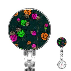 Abstract Bug Insect Pattern Stainless Steel Nurses Watch by BangZart