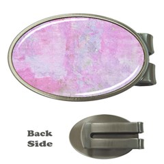 Pink Texture                           Money Clip (oval) by LalyLauraFLM