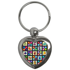 Animal Party Pattern Key Chains (heart)  by BangZart