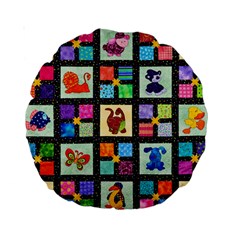 Animal Party Pattern Standard 15  Premium Round Cushions by BangZart