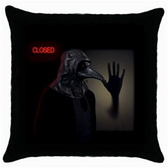 Night Walk Throw Pillow Case (black) by Valentinaart