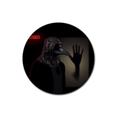 Night Walk Rubber Round Coaster (4 Pack) 