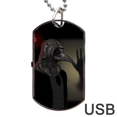 Night Walk Dog Tag Usb Flash (one Side) by Valentinaart