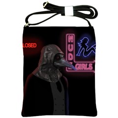 Night Walk Shoulder Sling Bags by Valentinaart