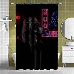 Night Walk Shower Curtain 48  X 72  (small)  by Valentinaart