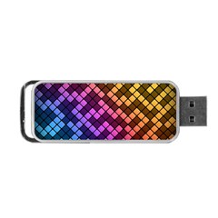 Abstract Small Block Pattern Portable Usb Flash (one Side) by BangZart