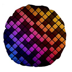 Abstract Small Block Pattern Large 18  Premium Round Cushions by BangZart