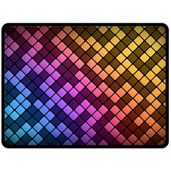 Abstract Small Block Pattern Double Sided Fleece Blanket (large)  by BangZart