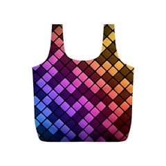 Abstract Small Block Pattern Full Print Recycle Bags (s)  by BangZart