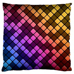 Abstract Small Block Pattern Large Flano Cushion Case (two Sides) by BangZart