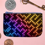 Abstract Small Block Pattern Large Coin Purse Front