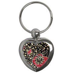 Art Batik Pattern Key Chains (heart)  by BangZart