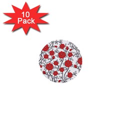 Texture Roses Flowers 1  Mini Buttons (10 Pack)  by BangZart