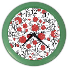 Texture Roses Flowers Color Wall Clocks by BangZart