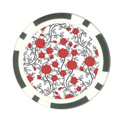 Texture Roses Flowers Poker Chip Card Guard by BangZart