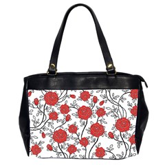 Texture Roses Flowers Office Handbags (2 Sides)  by BangZart