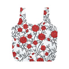 Texture Roses Flowers Full Print Recycle Bags (m)  by BangZart