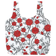 Texture Roses Flowers Full Print Recycle Bags (l)  by BangZart