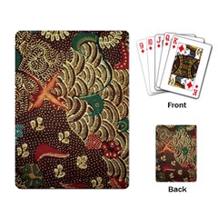 Art Traditional Flower  Batik Pattern Playing Card by BangZart