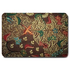 Art Traditional Flower  Batik Pattern Large Doormat  by BangZart