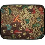 Art Traditional Flower  Batik Pattern Double Sided Fleece Blanket (Mini)  35 x27  Blanket Front