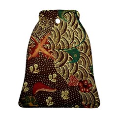 Art Traditional Flower  Batik Pattern Bell Ornament (two Sides) by BangZart