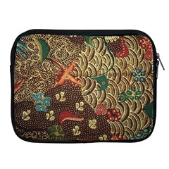 Art Traditional Flower  Batik Pattern Apple Ipad 2/3/4 Zipper Cases by BangZart