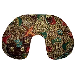 Art Traditional Flower  Batik Pattern Travel Neck Pillows by BangZart