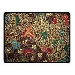 Art Traditional Flower  Batik Pattern Double Sided Fleece Blanket (small)  by BangZart