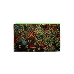 Art Traditional Flower  Batik Pattern Cosmetic Bag (xs) by BangZart