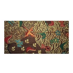 Art Traditional Flower  Batik Pattern Satin Wrap by BangZart