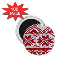 Crimson Knitting Pattern Background Vector 1 75  Magnets (100 Pack)  by BangZart