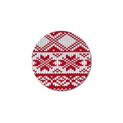 Crimson Knitting Pattern Background Vector Golf Ball Marker (4 Pack) by BangZart