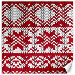 Crimson Knitting Pattern Background Vector Canvas 16  X 16   by BangZart